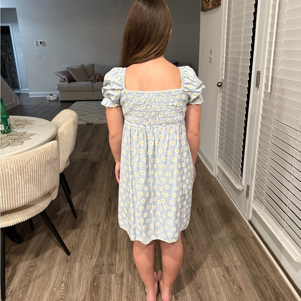 Charming Blue Floral Kids Dress